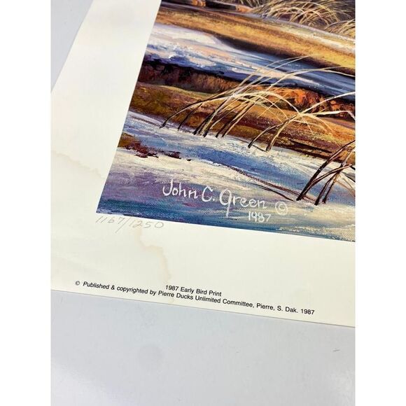 John C. Green Shooting the Bluffs Print 1987 Limited Edition Signed and Numbered - Picture 2 of 9
